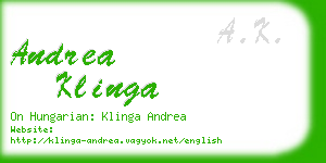 andrea klinga business card